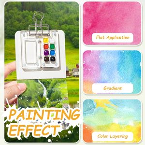 Bview Art Acrylique-<span class=keywords><strong>Palette</strong></span> d'<span class=keywords><strong>aquarelle</strong></span> portable 8 puits avec clip <span class=keywords><strong>Mini</strong></span> Sketchbook <span class=keywords><strong>Palette</strong></span> Set Travel Ready Paint <span class=keywords><strong>Palette</strong></span> Paint Box - Product Image 6