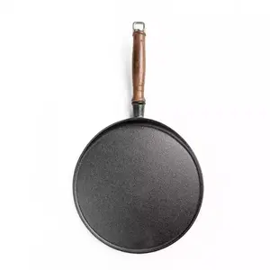 Mcooker 2023 gang chiên Pan TAWA Pan Pancake vòng sắt đúc vỉ nướng Crepe Pan xử lý duy nhất