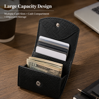 Dompet Kancing Kulit Asli Wanita |   Dompet Kartu Kapasitas Besar Tipis |   Dompet untuk Perjalanan Bisnis Mewah & Penggunaan Sehari-hari