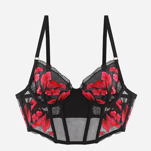 Corsé cintura Fishbone Gather Anti-flacidez alta calidad bordado europeo y americano pestañas ropa interior conjunto de 2 piezas - Product Image 6