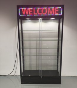 Vitrina de Vidrio Templado Segura con Cerradura Integrada y Estantes Ajustables - Marco de Aluminio de Grado Industrial para Exhibición Comercial - Product Image 3