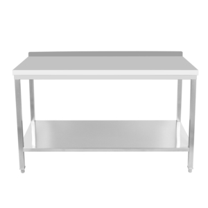 Mesa de Trabajo de Acero Inoxidable de Doble Nivel con Tubo Cuadrado para Equipamiento de Cocina de Restaurante a Precio de Fábrica, Suministros para Hoteles y Restaurantes - Product Image 4