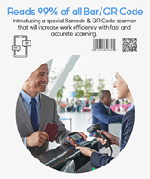 Escáner de Códigos de Barras QR YOKO USB M930Z, Lector 2D, Escaneo Automático/Manual, Usado en Comercios Minoristas, Puntos de Venta, Almacenes, Tiendas, Supermercados, Sector Salud
