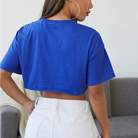 T-shirt 2025 coton personnalisé Top Crop Tendance imprimé graphique hauts déchirés pour femmes