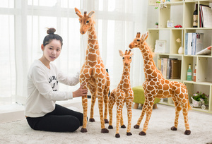Énorme vraie <span class=keywords><strong>vie</strong></span> girafe jouets en peluche mignon peluche poupées doux Simulation girafe poupée cadeau d'anniversaire enfants jouet - Product Image 5