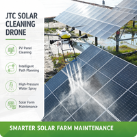 Drone de nettoyage solaire pour l'entretien des centrales photovoltaïques, UAV avec planification automatique de route, système de pulvérisation intelligent, équipement professionnel