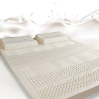 Matelas en latex blanc moderne et biologique, système de soutien, mobilier de maison, pliable pour l'école, l'hôpital, l'hôtel, mousse de lit en caoutchouc naturel