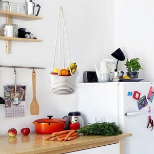 Straw woven rattan woven hemp rope hanging <b>basket</b>, hanging flower pot, green <b>plant</b> potted <b>plant</b> flower <b>basket</b>, flower <b>basket</b>, - Product Image 3