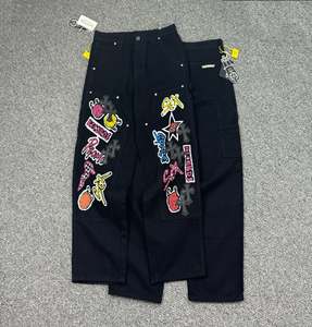 <span class=keywords><strong>Jeans</strong></span> Larghi King Mcgreen Star, Stile Hip-hop Rock Revivals, <span class=keywords><strong>Jeans</strong></span> Retrò con Cuori Cromati, <span class=keywords><strong>Streetwear</strong></span> per Uomo - Product Image 3