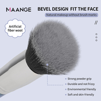 MAANGE – pinceau kabuki professionnel pour fond de teint liquide, marque privée, grand fond de teint plat avec boîte