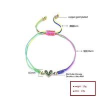 Bleu et violet multicolore Patchwork armure broderie tressé Bracelet fête femmes hommes cadeau Bracelets or 18 carats