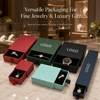 Boîtes cadeaux rigides de luxe recyclables avec logo personnalisé, insert en mousse éponge, fermeture magnétique, ruban de tirage, glissières pour bijoux
