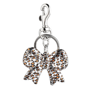 New Leopard Print Keychain Custom Metal Fashion Car Bag Pendant Modern Keychain Accessory