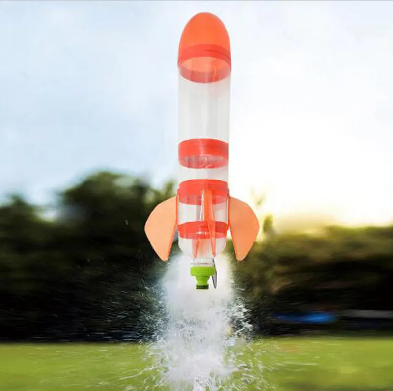 Produk baru botol air roket mainan luar ruangan untuk anak-anak keren percobaan sains DIY ruang peluncur Model