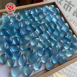 Redleaf jewelry aquamarine stones natural clear pear shape blue aquamarine quartz gemstone