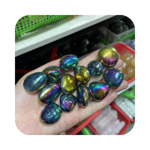 Tinh Thần tự nhiên tinh thể Thiên Thần Aura Titan mạ điện rõ ràng thạch anh giảm đá quý trang trí cho vườn Fengshui - Product Image 1