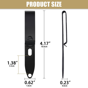 Clip de ceinture JH-Mech pour la fabrication d'étuis d'activités de plein air, production en série personnalisée universelle, clips de ceinture en métal avec revêtement noir - Product Image 2