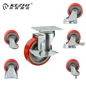 M16 <span class=keywords><strong>3</strong></span> Zoll/4 Zoll/5 Zoll Hersteller Industrial Medium Heavy Duty Schwenk rollen PU auf Gusseisen - Product Image 2