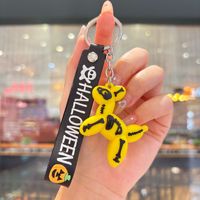 LLavero de PVC fantasma de Halloween, bonito diseño de dibujos animados, ecológico, personalizable, pequeño regalo para accesorios de bolsa y colgante de coche