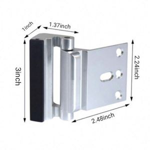 สายรัดล็อคประตูเสริมความปลอดภัยสำหรับเด็ก WEKIS แบบไม่ใช้กุญแจ ขนาด 60 มม. ป้องกันการโจรกรรม ผลิตจากอลูมิเนียมอัลลอยด์ มาตรฐาน ANSI เกรด 3 - Product Image 3