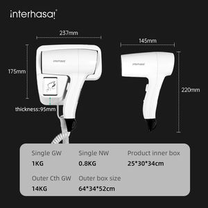 Wall Mounted Electric <strong>Hair</strong> <strong>Dryers</strong> <strong>Hotel</strong> Bathroom Hanging Commercial Professional <strong>Hair</strong> <strong>Dryer</strong> for HoReCa and <strong>Hotel</strong> Room - Product Image 2