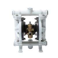 Pompe à double diaphragme à air comprimé de haute qualité, corps en polypropylène de 1/2 pouce, diaphragme en PTFE pour les fluides chimiques et huileux
