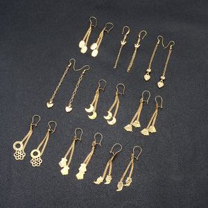 Boucles d'oreilles tendance JXX 2022, pendentif feuille ajourée, chaîne de luxe légère, boucles d'oreilles à pompons, bijoux pour femmes, cadeau - Product Image 1