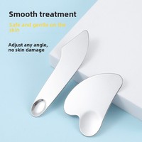 Spatule à fond de teint liquide en acier inoxydable, outil de maquillage, grattoir pour le visage