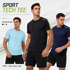 Camiseta Deportiva Personalizada con Logotipo, 100% Poliéster, Secado Rápido, 170g, Camiseta Deportiva de Alto Rendimiento para Gimnasio, Reflectante, Marca Privada - Product Image 4
