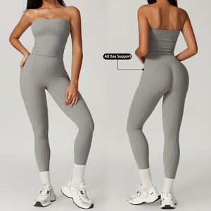 <span class=keywords><strong>Ropa</strong></span> deportiva con logotipo personalizado para <span class=keywords><strong>mujer</strong></span>, traje para gimnasio, entrenamiento físico, <span class=keywords><strong>ropa</strong></span> deportiva de alta elasticidad, conjunto de <span class=keywords><strong>ropa</strong></span> deportiva para Yoga - Product Image 1