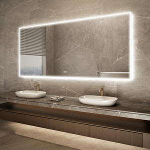 Miroir LED rectangulaire décoratif Cambodge IP44 avec interrupteur tactile - Design moderne Utilisation hôtelière Sangle en cuir - Product Image 1