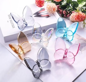 New Fashionable Crystal Butterfly Glass Crafts for Travel Souvenirs Business & Wedding Return Gifts Table Decorations WDY-0436