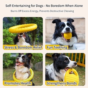 Juguete Indestructible para Perros de EVA, Anillo de Arrastre Resistente a Mordeduras, Limpieza Dental para Razas Grandes, Pelota Interactiva de Entrenamiento para <span class=keywords><strong>Border</strong></span> Collies - Product Image 3