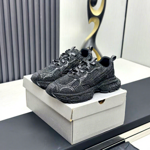 Chunky Lace-up Sneakers Breathable Anti-Slip Casual Fashion Trend Walking <b>Shoes</b> - Product Image 2