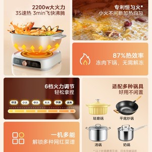 Olla Eléctrica Midea de 6.1-10L con Divisiones Antiadherentes para Freír, Saltear y Uso General - Product Image 5