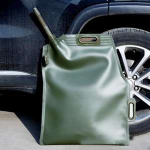 กระป๋องน้ำมันเชื้อเพลิงรถยนต์พับได้10L ถังน้ำมันแบบนิ่มถุงใส่น้ำมันถังแก๊สสำหรับรถยนต์และรถจักรยานยนต์กระป๋องน้ำมันเบนซิน - Product Image 2