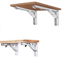 Support de table pliant réglable en acier inoxydable de 12 pouces, étagère triangulaire, banc, épaisseur 5 mm, anodisé, robuste, 200 kg, angle droit