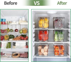 Hot Selling BPA-Free PET <strong>Storage</strong> <strong>Box</strong> with Freshness Timer Lid <strong>Fridge</strong> Organizer for Kitchen Pantry and Refrigerator Food <strong>Storage</strong> - Product Image 6