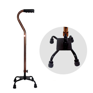 Bastón de Aluminio de Alta Calidad, Altura Ajustable de 75-96 cm, Cuatro Patas Antideslizantes, para Personas Mayores - Product Image 4