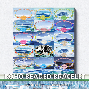 Pulseras Trendy Fashion Boho <strong>Seed</strong> Bead Heart <strong>Jewelry</strong> Handmade Woven Colorful Acrylic Charm Bracelets <strong>Hawaiian</strong> Beach - Product Image 2