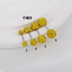 2025 Hotsale de alta calidad colorido Acero inoxidable Cristal Diamantes de imitación cuentas de arcilla Bola de discoteca 3mm/4mm/6mm pendientes de tuerca - Product Image 3