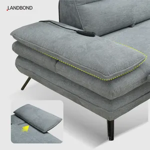 High Quality Modern Fabric Sofa With Electric Foot Lifting Function Living Room European Couch Sofa For Villa And Office