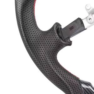 Volant en cuir perforé en fibre de carbone hydro-déposé pour Chevrolet <span class=keywords><strong>Corvette</strong></span> <span class=keywords><strong>C5</strong></span> <span class=keywords><strong>1997</strong></span> 1998 1999 2000 2001 2002 2003 2004 - Product Image 5