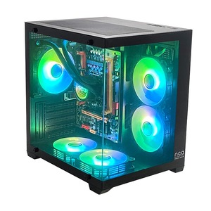Pcooling, funda de aluminio personalizada para juegos de Pc, placa de adaptación de Torre media para juegos, Atx Micro Atx <span class=keywords><strong>Itx</strong></span>, <span class=keywords><strong>Mini</strong></span> Funda negra para ordenador de escritorio - Product Image 2