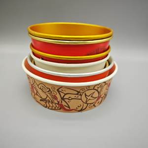 Tapa de Papel Kraft Desechable Personalizada con Lámina Dorada para Ensaladas, Contenedor de Grado Alimenticio para Sushi, Sándwiches y Otros Alimentos - Product Image 4