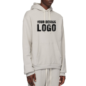 Sweat à capuche pour homme en molleton 100% coton de haute qualité, ample, sport, impression personnalisée, broderie de logo, sweat à capuche surdimensionné pour homme - Product Image 5