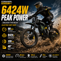 Vélo électrique tout-terrain personnalisable R6000 avec moteur arrière, vélo de ville 6424W 60V 30Ah, cadre en acier à haute teneur en carbone, freins à disque hydrauliques
