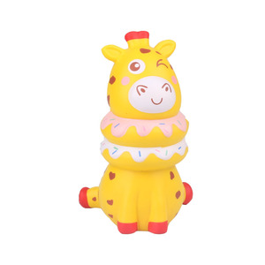 Pu Foam Giraffe Donut Toy Slow <b>Rebound</b> Fidget Toy For Kids 2 To 4 Years Unisex - Product Image 5