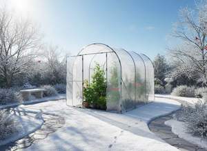 Cubierta de película de PE de un solo tramo, tienda de cultivo de crecimiento de plantas, invernadero, jardín, túnel pequeño galvanizado, Mini invernadero - Product Image 6