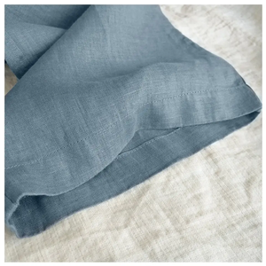 Haute qualité délavé 100% pur <span class=keywords><strong>lin</strong></span> pyjama ensemble haut et pantalon Simple vêtements de nuit décontractés vêtements de détente pour les femmes - Product Image 5